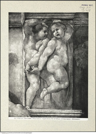 Vorderseite von Alinari [https://www.deutsche-digitale-bibliothek.de/content/lizenzen/rv-ez/] Die Sixtinische DeckePropheten und SibyllenDaniel - Detail, bh393595_recto. Foto.