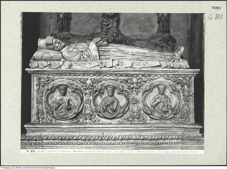 Vorderseite von Alinari [https://www.deutsche-digitale-bibliothek.de/content/lizenzen/rv-ez/] Grabmal des Francesco Roselli (gest. 1430) - Gesamtansicht, bh394071_recto. Foto.