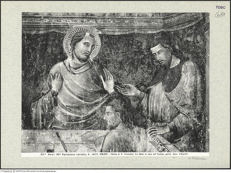 Vorderseite von Alinari [https://www.deutsche-digitale-bibliothek.de/content/lizenzen/rv-ez/] VotivbilderGastmahl im Haus des Simon - Detail, rechte Bildhälfte (vor der Restaurierung), bh394074_recto. Foto.