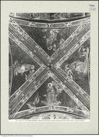 Vorderseite von Alinari [https://www.deutsche-digitale-bibliothek.de/content/lizenzen/rv-ez/] Gewölbe: Die Evangelisten - Gesamtansicht, bh394079_recto. Foto.