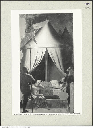 Vorderseite von Alinari [https://www.deutsche-digitale-bibliothek.de/content/lizenzen/rv-ez/] Die Kreuzlegende, Propheten und HeiligenStirnwandDer Traum Konstantins - Gesamtansicht, bh394099_recto. Foto.