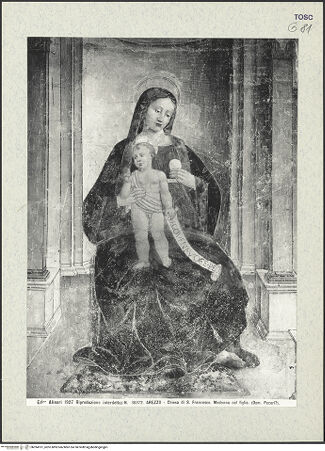Vorderseite von Alinari [https://www.deutsche-digitale-bibliothek.de/content/lizenzen/rv-ez/] Madonna - Detail, bh394101_recto. Foto.