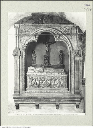 Vorderseite von Alinari [https://www.deutsche-digitale-bibliothek.de/content/lizenzen/rv-ez/] Grabmal des Francesco Roselli (gest. 1430) - Gesamtansicht, bh394115_recto. Foto.