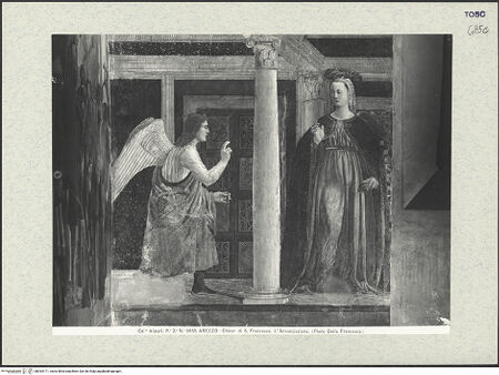 Vorderseite von Alinari [https://www.deutsche-digitale-bibliothek.de/content/lizenzen/rv-ez/] Die Kreuzlegende, Propheten und HeiligenStirnwandVerkündigung - Unterer Teil, bh394171_recto. Foto.