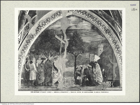 Vorderseite von Alinari [https://www.deutsche-digitale-bibliothek.de/content/lizenzen/rv-ez/] Die Kreuzlegende, Propheten und HeiligenLinke WandErhöhung des Heiligen Kreuzes - Gesamtansicht, bh394198_recto. Foto.