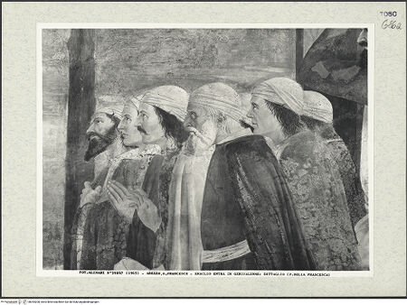 Vorderseite von Alinari [https://www.deutsche-digitale-bibliothek.de/content/lizenzen/rv-ez/] Die Kreuzlegende, Propheten und HeiligenLinke WandErhöhung des Heiligen Kreuzes - Detail, bh394200_recto. Foto.