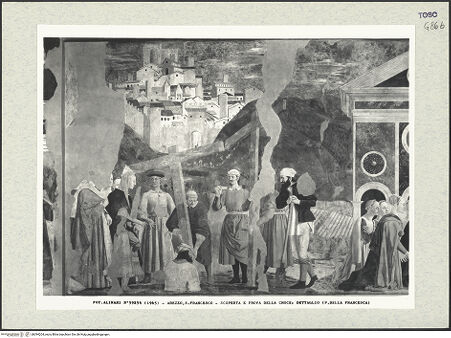 Vorderseite von Alinari [https://www.deutsche-digitale-bibliothek.de/content/lizenzen/rv-ez/] Die Kreuzlegende, Propheten und HeiligenLinke WandDie Auffindung und Prüfung des wahren Kreuzes - Die Auffindung des wahren Kreuzes, bh394204_recto. Foto.