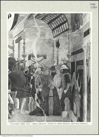 Vorderseite von Alinari [https://www.deutsche-digitale-bibliothek.de/content/lizenzen/rv-ez/] Die Kreuzlegende, Propheten und HeiligenLinke WandDer Sieg Heraclius über Chosroes - Cosroe besiegt, bh394213_recto. Foto.