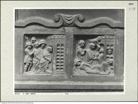 Vorderseite von Alinari [https://www.deutsche-digitale-bibliothek.de/content/lizenzen/rv-ez/] Szenen aus dem Leben der heiligen Lorentinus und Pergentinus - Detail, bh394295_recto. Foto.