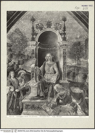 Vorderseite von Alinari [https://www.deutsche-digitale-bibliothek.de/content/lizenzen/rv-ez/] Wand- und Deckendekoration der Sala delle Scienze e delle Arti LiberaliPersonifikation der Geometria - Detail, bh394753_recto. Foto.