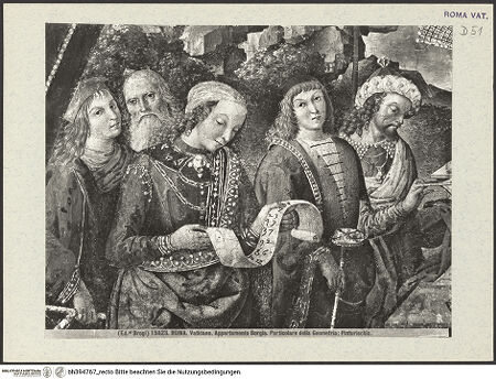 Vorderseite von Alinari [https://www.deutsche-digitale-bibliothek.de/content/lizenzen/rv-ez/] Wand- und Deckendekoration der Sala delle Scienze e delle Arti LiberaliPersonifikation der Geometria - , bh394767_recto. Foto.