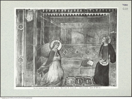 Vorderseite von Alinari [https://www.deutsche-digitale-bibliothek.de/content/lizenzen/rv-ez/] Verkündigung - Gesamtansicht, bh394985_recto. Foto.