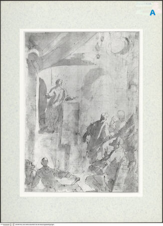 Vorderseite von Albertina [https://www.deutsche-digitale-bibliothek.de/content/lizenzen/rv-ez/] Der zwölfjährige Jesus im Tempel - , bh398758_recto. Foto.