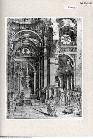 Vorderseite von Archivo Fotografico dei Civici Musei [http://creativecommons.org/publicdomain/mark/1.0/] "Tempio in rovina" (Architekturzeichnung mit Figuren) - , bh398817. Foto.