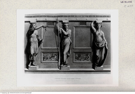 Vorderseite von Istituto Nazionale per la Grafica-Calcografia [http://creativecommons.org/publicdomain/mark/1.0/] Serie verschiedener Stecher nach den Sockelfiguren in den Vatikanischen StanzenKaryatiden an den Sockeln der Stanza di Eliodoro - , bh398838. Foto.