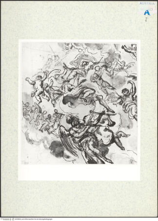 Vorderseite von Albertina [https://www.deutsche-digitale-bibliothek.de/content/lizenzen/rv-ez/] Deckengemälde mit Gottvater, muszierenden Engeln und dem heiligen Michael - , bh398843_recto. Foto.