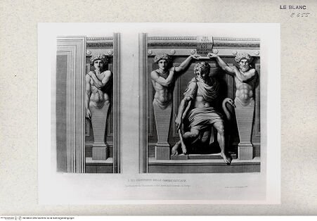 Vorderseite von Istituto Nazionale per la Grafica-Calcografia [http://creativecommons.org/publicdomain/mark/1.0/] Serie verschiedener Stecher nach den Sockelfiguren in den Vatikanischen StanzenDie Könige an den Sockeln der Stanza dell'Incendio - , bh398852. Foto.