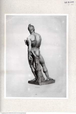 Vorderseite von Istituto Nazionale per la Grafica-Calcografia [http://creativecommons.org/publicdomain/mark/1.0/] Ajax (Rückenansicht) - , bh398889. Foto.