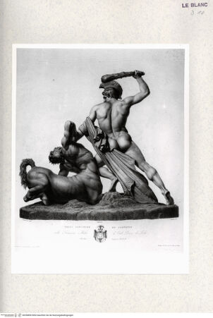 Vorderseite von Istituto Nazionale per la Grafica [http://creativecommons.org/publicdomain/mark/1.0/] Theseus besiegt die Zentauren (Rückenansicht) - , bh398890. Foto.