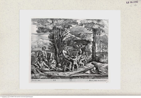 Vorderseite von Bibliothèque Nationale [http://creativecommons.org/publicdomain/mark/1.0/] Armida lässt den schlafenden Rinaldo zu ihrem Zauberpalast bringen - , bh398891. Foto.