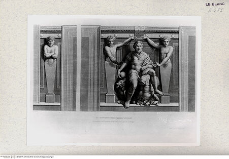 Vorderseite von Istituto Nazionale per la Grafica-Calcografia [http://creativecommons.org/publicdomain/mark/1.0/] Serie verschiedener Stecher nach den Sockelfiguren in den Vatikanischen StanzenDie Könige an den Sockeln der Stanza dell'Incendio - , bh398999. Foto.