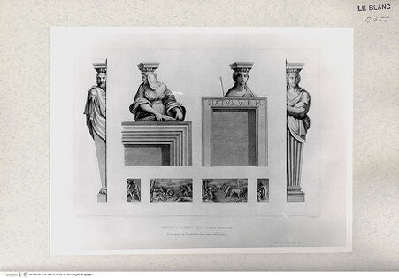 Vorderseite von Istituto Nazionale per la Grafica-Calcografia [http://creativecommons.org/publicdomain/mark/1.0/] Serie verschiedener Stecher nach den Sockelfiguren in den Vatikanischen StanzenKaryatiden an den Sockeln der Stanza di Eliodoro - , bh399000. Foto.