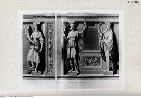 Vorderseite von Istituto Nazionale per la Grafica-Calcografia [http://creativecommons.org/publicdomain/mark/1.0/] Serie verschiedener Stecher nach den Sockelfiguren in den Vatikanischen StanzenKaryatiden an den Sockeln der Stanza di Eliodoro - , bh399007. Foto.