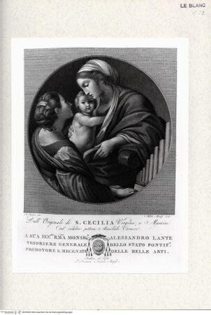 Vorderseite von Istituto Nazionale per la Grafica, Calcografia [http://creativecommons.org/publicdomain/mark/1.0/] Die Heilige Cäcilie - , bh399009. Foto.