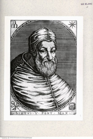 Vorderseite von Istituto Nazionale per la Grafica [http://creativecommons.org/publicdomain/mark/1.0/] Papst Sixtus V. Peretti - , bh399020. Foto.