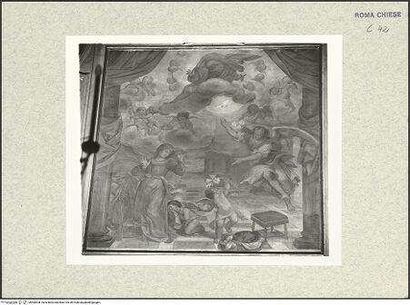 Vorderseite von Sopr. BAS ROMA [https://www.deutsche-digitale-bibliothek.de/content/lizenzen/rv-ez/] Zyklus von Szenen aus dem MarienlebenVerkündigung - , bh400908_recto. Foto.