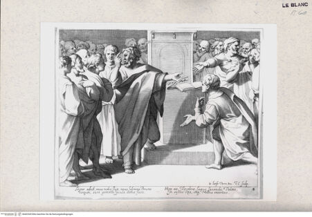 Vorderseite von Istituto Nazionale per la Grafica [http://creativecommons.org/publicdomain/mark/1.0/] Das Leben des Heiligen BrunoSector adest, nova turba fluit ... (Bl 4) - , bh402949. Foto.