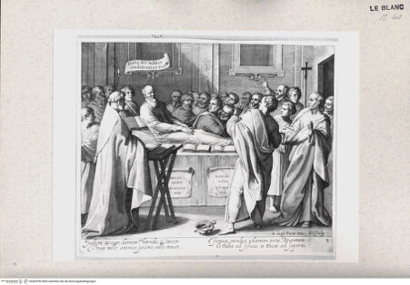 Vorderseite von Istituto Nazionale per la Grafica [http://creativecommons.org/publicdomain/mark/1.0/] Das Leben des Heiligen BrunoJudicor, accusor, damnor ... (Bl 3) - , bh402950. Foto.