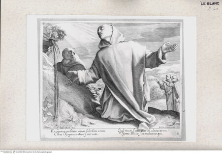 Vorderseite von Istituto Nazionale per la Grafica [http://creativecommons.org/publicdomain/mark/1.0/] Das Leben des Heiligen BrunoEn supreum meditatur aquas dulcedinis amnes ... (Bl 11) - , bh402962. Foto.