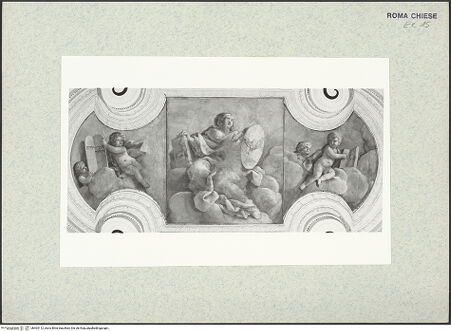 Vorderseite von Bibliotheca Hertziana [https://www.deutsche-digitale-bibliothek.de/content/lizenzen/rv-ez/] Kassettendecke mit BildfeldernDie Sapientia divina - , bh403112_recto. Foto.