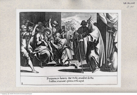 Vorderseite von Istituto Nazionale per la Grafica-Calcografia [http://creativecommons.org/publicdomain/mark/1.0/] Die Dornenkrönung; (Blatt 8 aus der Serie "I 15 Misteri del Rosario") - , bh404491. Foto.