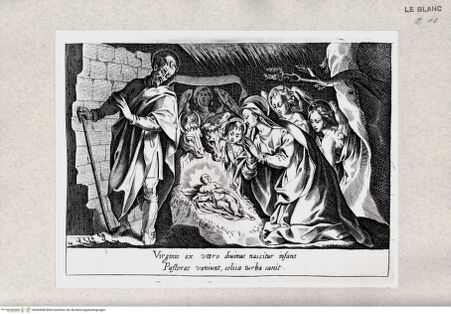 Vorderseite von Istituto Nazionale per la Grafica-Calcografia [http://creativecommons.org/publicdomain/mark/1.0/] Christi Geburt; (Blatt [3] aus der Serie "I 15 Misteri del Rosario") - , bh404498. Foto.