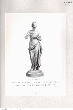 Vorderseite von Istituto Nazionale per la Grafica-Calcografia [http://creativecommons.org/publicdomain/mark/1.0/] "Recueil de statues, groupes...exécutés par Canova...a RomePsyche (aus "Recueil de statues, groupes...exécutés par Canova...a Rome") - , bh405112. Foto.