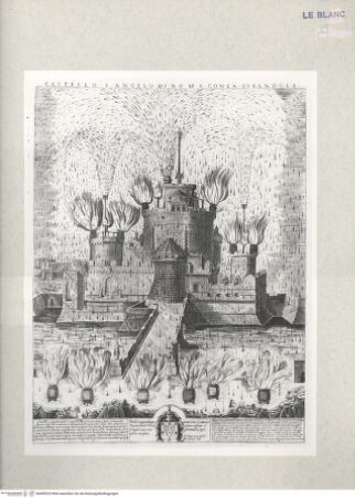 Vorderseite von Gabinetto Nazionale delle Stampe [http://creativecommons.org/publicdomain/mark/1.0/] Ponte e Castel Sant'Angelo con la girandola - , bh405263. Foto.