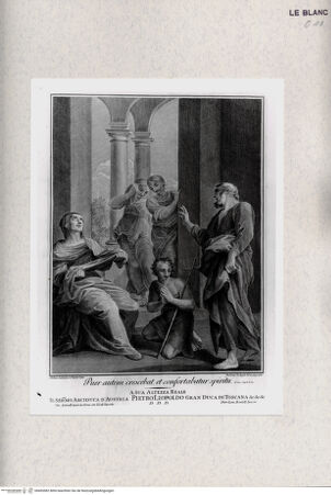Vorderseite von Courtauld Institute of Art, London [http://creativecommons.org/publicdomain/mark/1.0/] 12 Blatt nach den Darstellungen aus dem Leben des Täufers im LateranpalastDie Segnung des Täufers vor seinem Aufbruch in die Wüste - , bh405582. Foto.