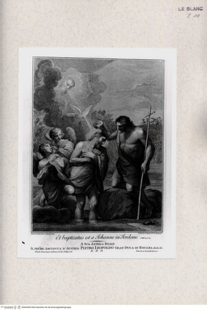 Vorderseite von Courtauld Institute of Art, London [http://creativecommons.org/publicdomain/mark/1.0/] 12 Blatt nach den Darstellungen aus dem Leben des Täufers im LateranpalastJohannes tauft Jesus im Jordan - , bh405583. Foto.