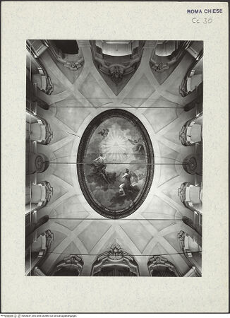 Vorderseite von ICCD [https://www.deutsche-digitale-bibliothek.de/content/lizenzen/rv-ez/] Engel beten die Trinität an - mit Gewölbe, bh405847_recto. Foto.