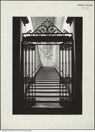 Vorderseite von ICCD [https://www.deutsche-digitale-bibliothek.de/content/lizenzen/rv-ez/] Santa Maria in VallicellaOratorio di San Filippo NeriBiblioteca VallicellianaTreppe zum Bibliotheksaal (scalone) - erster Aufgang, bh405855_recto. Foto.