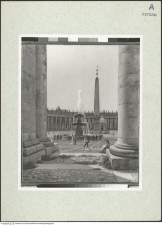 Vorderseite von Thorvaldsens Museum [https://rightsstatements.org/page/CNE/1.0/] Piazza San Pietro - , bh406743_recto. Foto.