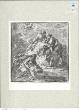 Vorderseite von Albertina [https://www.deutsche-digitale-bibliothek.de/content/lizenzen/rv-ez/] Grablegung - , bh407652_recto. Foto.