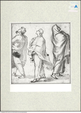 Vorderseite von Albertina [https://www.deutsche-digitale-bibliothek.de/content/lizenzen/rv-ez/] Johannes und die betende Madonna - , bh407653_recto. Foto.