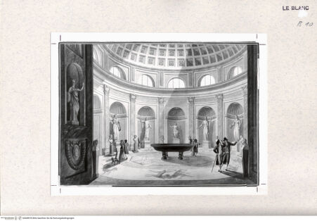 Vorderseite von A. C. Cooper [http://creativecommons.org/publicdomain/mark/1.0/] "Sala Rotonda" mit der Juno (aus der Serie von 14 Ansichten des Museo Pio Clementino, Vaticano) - , bh408978. Foto.