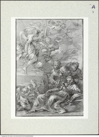 Vorderseite von Albertina [https://rightsstatements.org/page/CNE/1.0/] Tod des heiligen Franz Xaver auf der Insel Goa - , bh409270_recto. Foto.