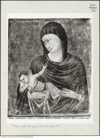 Vorderseite von Alinari [https://www.deutsche-digitale-bibliothek.de/content/lizenzen/rv-ez/] Maria mit dem Christuskind - Gesamtansicht, bh409790_recto. Foto.