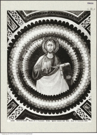 Vorderseite von Alinari [https://www.deutsche-digitale-bibliothek.de/content/lizenzen/rv-ez/] KapellenausmalungChristus und die vier EvangelistenSegnender Christus - Gesamtansicht, bh409805_recto. Foto: Anderson, Domenico.