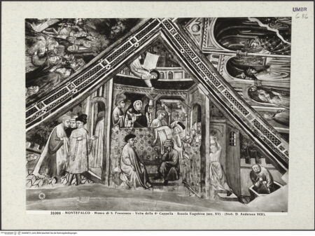 Vorderseite von Alinari [https://www.deutsche-digitale-bibliothek.de/content/lizenzen/rv-ez/] Szenen aus dem Leben des Heiligen Antonius Abbas und HeiligeTraum des Königs von Palästina - Gesamtansicht, bh409812_recto. Foto.